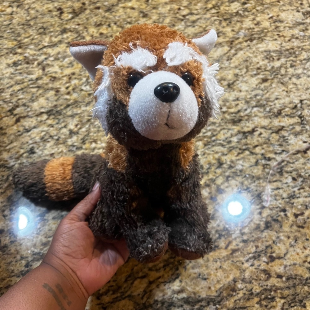 Adventure Planet Red Panda Plush Stuffed Animal Realistic Rust Brown 10 Inch